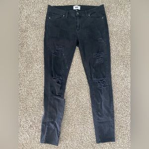 Paige - black size 30-  distressed verdugo ultra skinny denim